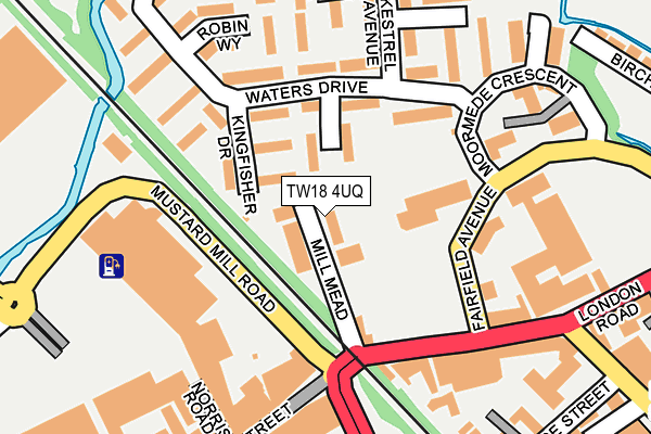 TW18 4UQ map - OS OpenMap – Local (Ordnance Survey)