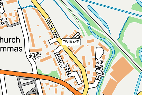 TW18 4YP map - OS OpenMap – Local (Ordnance Survey)