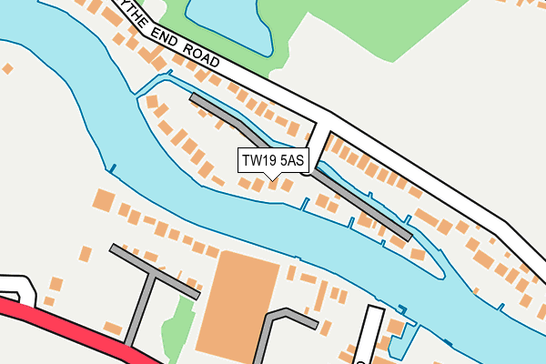 TW19 5AS map - OS OpenMap – Local (Ordnance Survey)