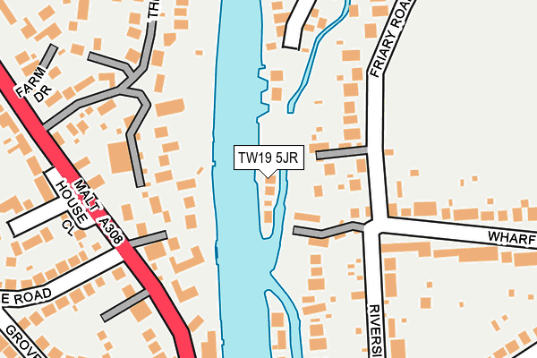 TW19 5JR map - OS OpenMap – Local (Ordnance Survey)