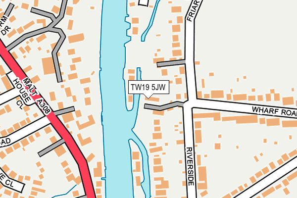 TW19 5JW map - OS OpenMap – Local (Ordnance Survey)