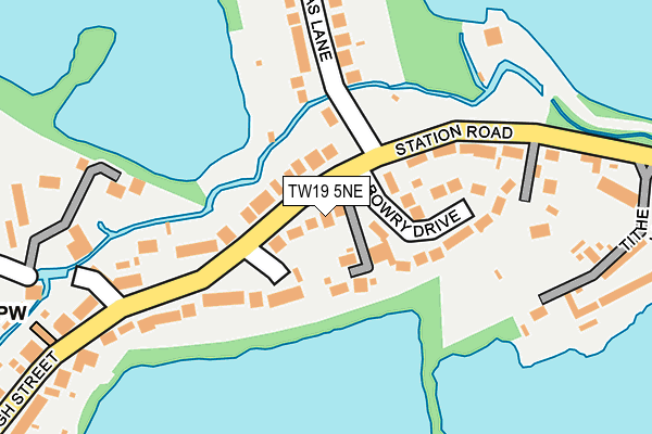 TW19 5NE map - OS OpenMap – Local (Ordnance Survey)