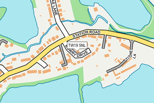 TW19 5NL map - OS OpenMap – Local (Ordnance Survey)