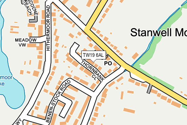 TW19 6AL map - OS OpenMap – Local (Ordnance Survey)