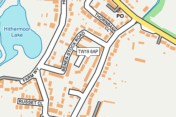 TW19 6AP map - OS OpenMap – Local (Ordnance Survey)