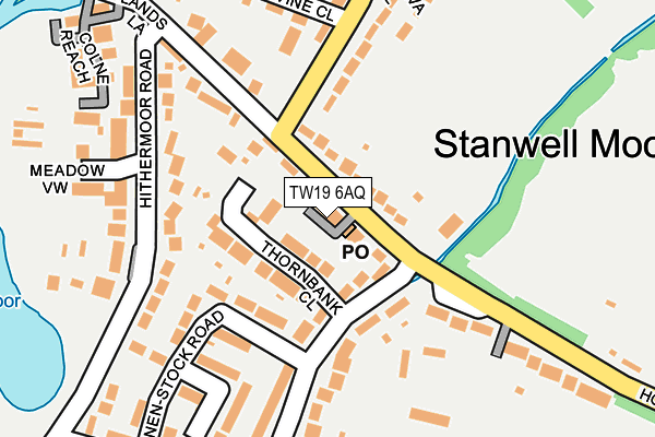 Map of STANWELL MOTOR REPAIRS LTD at local scale