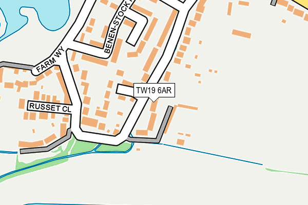 TW19 6AR map - OS OpenMap – Local (Ordnance Survey)