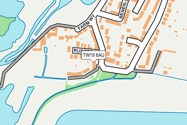 TW19 6AU map - OS OpenMap – Local (Ordnance Survey)