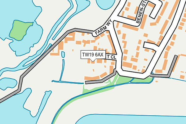 TW19 6AX map - OS OpenMap – Local (Ordnance Survey)