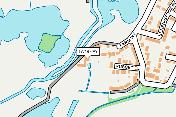 TW19 6AY map - OS OpenMap – Local (Ordnance Survey)
