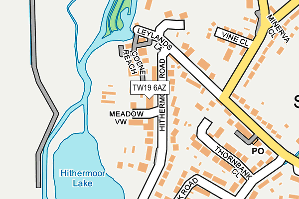 TW19 6AZ map - OS OpenMap – Local (Ordnance Survey)