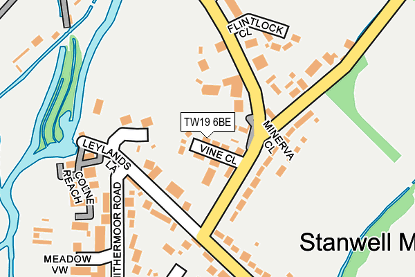 TW19 6BE map - OS OpenMap – Local (Ordnance Survey)
