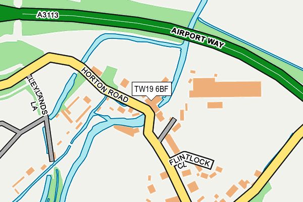 TW19 6BF map - OS OpenMap – Local (Ordnance Survey)