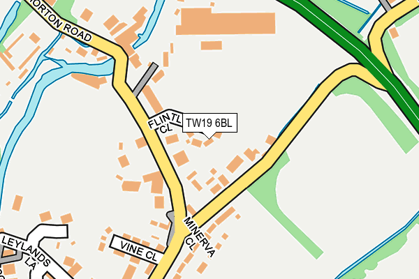 TW19 6BL map - OS OpenMap – Local (Ordnance Survey)