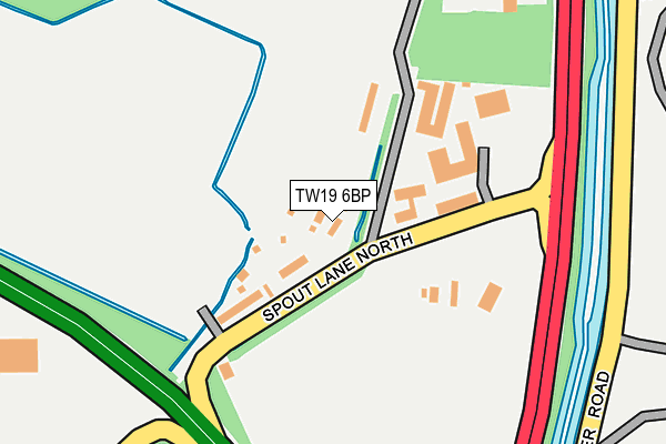 TW19 6BP map - OS OpenMap – Local (Ordnance Survey)