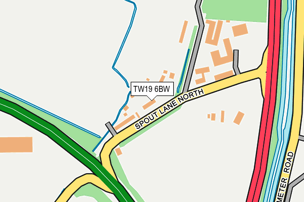 TW19 6BW map - OS OpenMap – Local (Ordnance Survey)