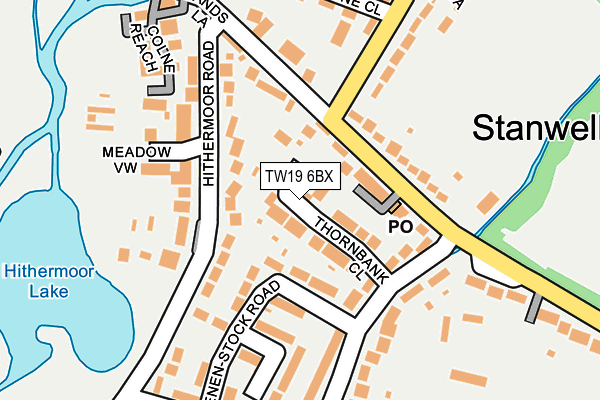 TW19 6BX map - OS OpenMap – Local (Ordnance Survey)