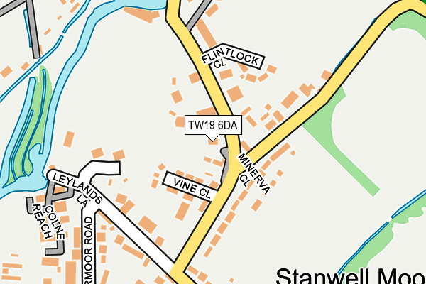 TW19 6DA map - OS OpenMap – Local (Ordnance Survey)