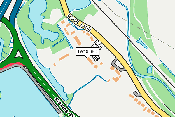 TW19 6ED map - OS OpenMap – Local (Ordnance Survey)