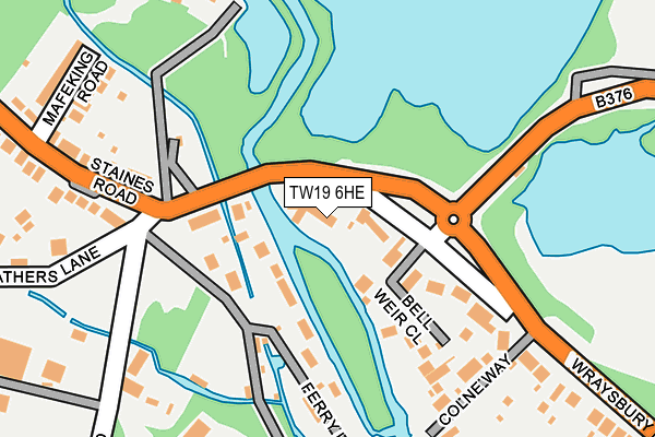 TW19 6HE map - OS OpenMap – Local (Ordnance Survey)
