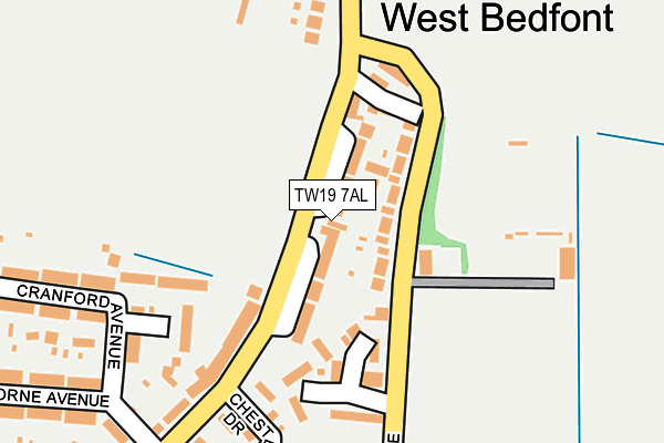 TW19 7AL map - OS OpenMap – Local (Ordnance Survey)