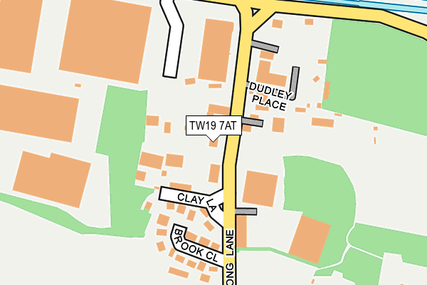 TW19 7AT map - OS OpenMap – Local (Ordnance Survey)