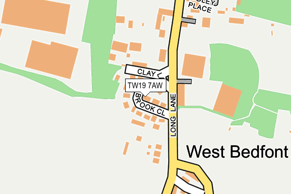 TW19 7AW map - OS OpenMap – Local (Ordnance Survey)