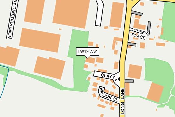 TW19 7AY map - OS OpenMap – Local (Ordnance Survey)