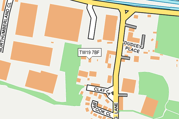 TW19 7BF map - OS OpenMap – Local (Ordnance Survey)