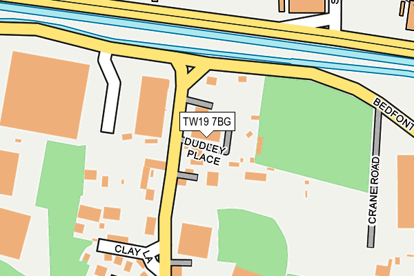 TW19 7BG map - OS OpenMap – Local (Ordnance Survey)