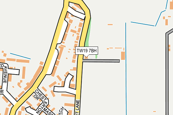 TW19 7BH map - OS OpenMap – Local (Ordnance Survey)