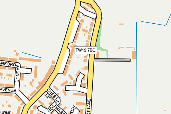TW19 7BQ map - OS OpenMap – Local (Ordnance Survey)