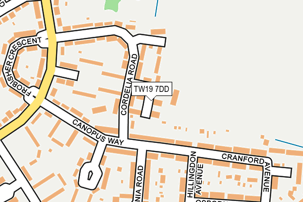 TW19 7DD map - OS OpenMap – Local (Ordnance Survey)