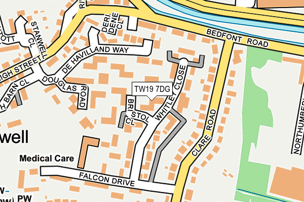 TW19 7DG map - OS OpenMap – Local (Ordnance Survey)