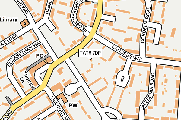 TW19 7DP map - OS OpenMap – Local (Ordnance Survey)