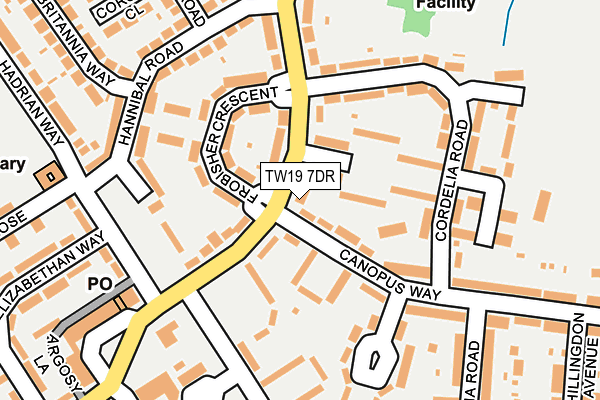 TW19 7DR map - OS OpenMap – Local (Ordnance Survey)