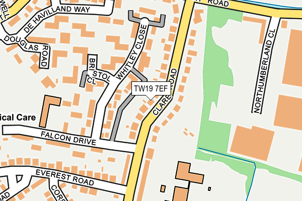 TW19 7EF map - OS OpenMap – Local (Ordnance Survey)