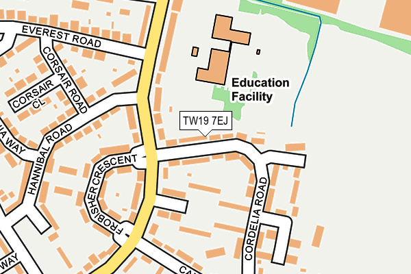 TW19 7EJ map - OS OpenMap – Local (Ordnance Survey)