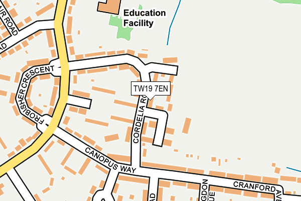 TW19 7EN map - OS OpenMap – Local (Ordnance Survey)