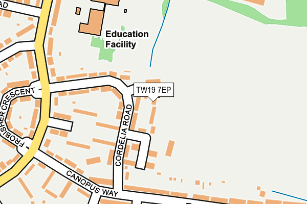 TW19 7EP map - OS OpenMap – Local (Ordnance Survey)