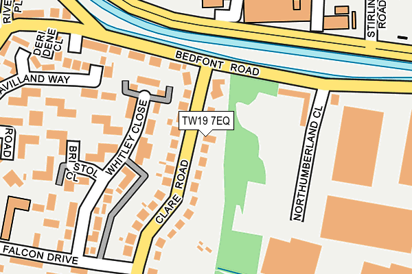 TW19 7EQ map - OS OpenMap – Local (Ordnance Survey)