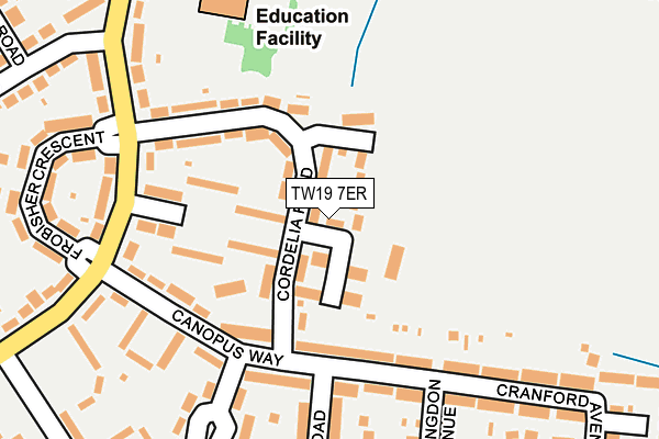 TW19 7ER map - OS OpenMap – Local (Ordnance Survey)