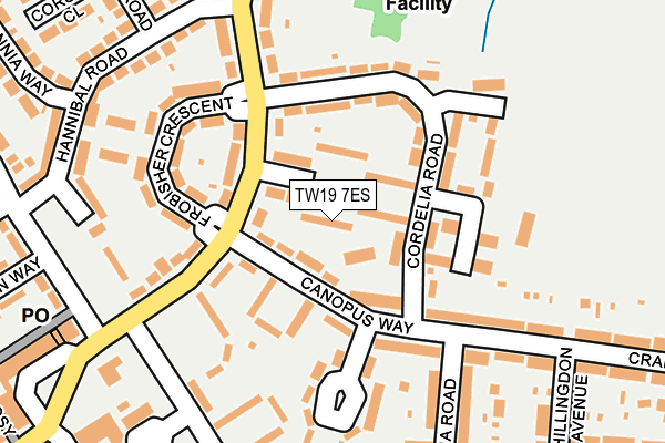 TW19 7ES map - OS OpenMap – Local (Ordnance Survey)