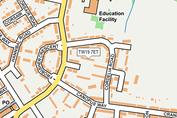 TW19 7ET map - OS OpenMap – Local (Ordnance Survey)