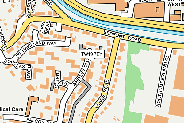 TW19 7EY map - OS OpenMap – Local (Ordnance Survey)