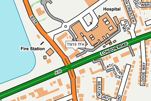 TW19 7FH map - OS OpenMap – Local (Ordnance Survey)