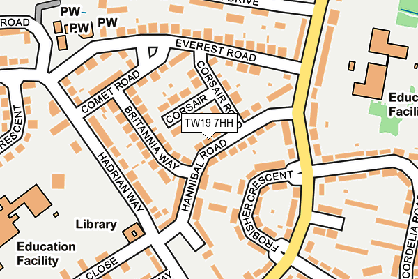 TW19 7HH map - OS OpenMap – Local (Ordnance Survey)