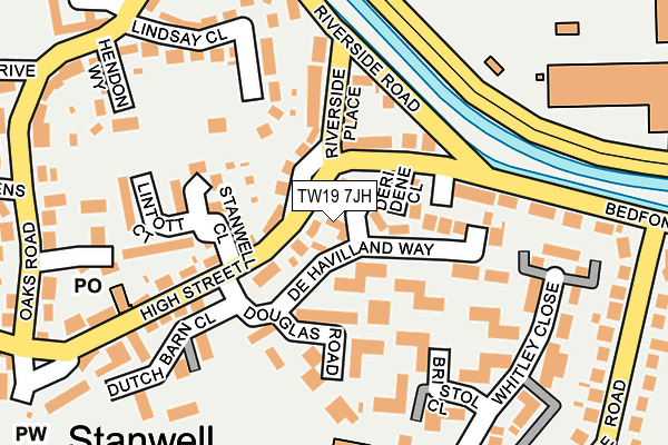 TW19 7JH map - OS OpenMap – Local (Ordnance Survey)