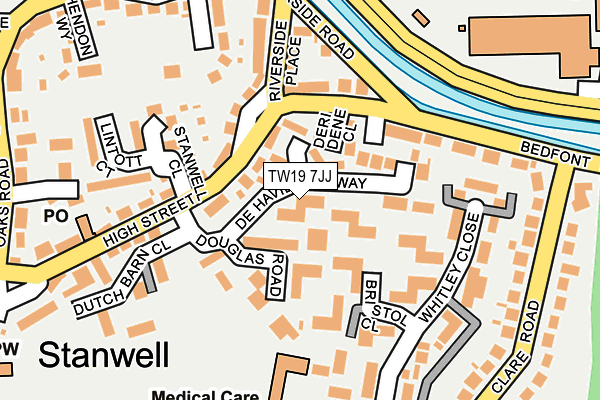 TW19 7JJ map - OS OpenMap – Local (Ordnance Survey)