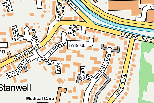 TW19 7JL map - OS OpenMap – Local (Ordnance Survey)